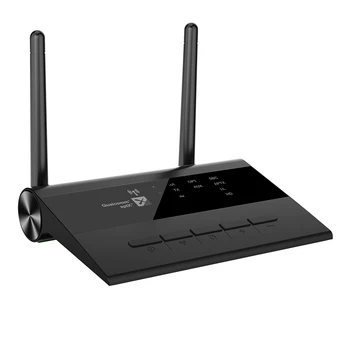 

4 in 1 Audio Receiver Transmitter with Bypass and BT Broadcast Wireless Audio Adaptor Low Latency Portable Dual Antenna Lossless