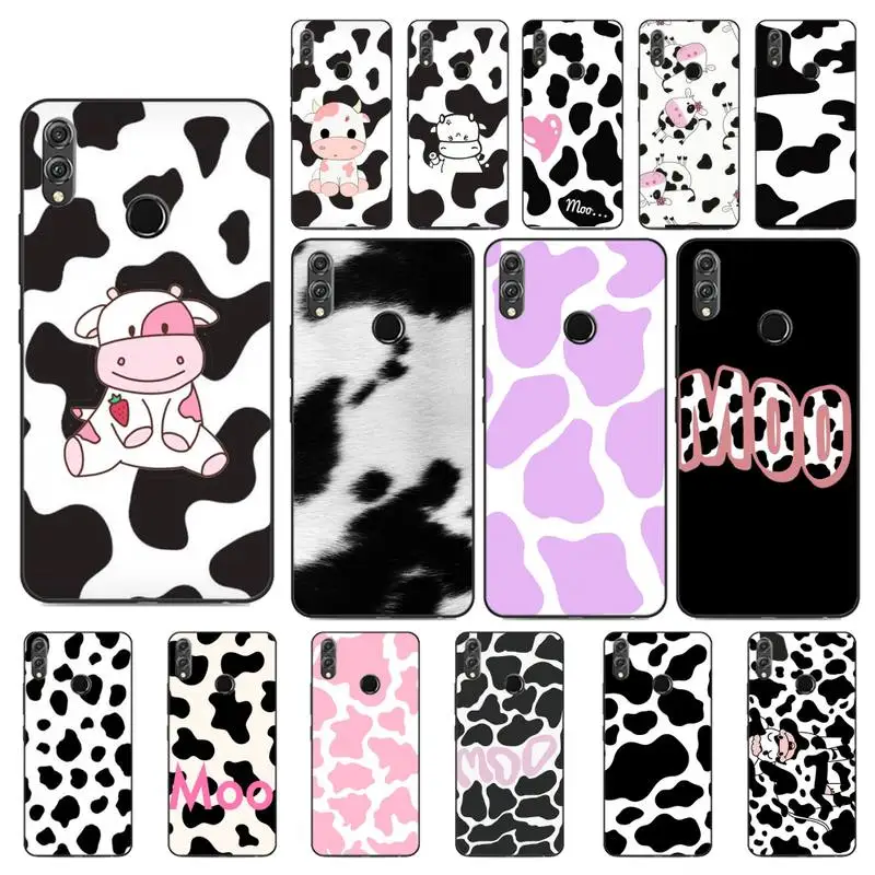 FHNBLJ Cow Print Phone Case For Huawei Honor 8X 8A 9 10 20 Lite 30Pro 7C 7A 10i 20i | Мобильные телефоны и аксессуары