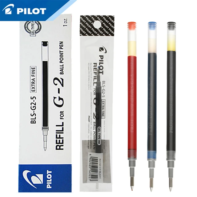 Pilot G2 pens retractable Gel Roller ballpoint Extra Fine 05 pt Black &  Blue Bundle (6) 