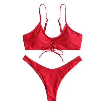 

Free Ostrich Sexy Women Underwear Low Waist Panties Bandage Biquini Padded Push Up Bra Women Underwear Two Pieces Bathing Suit