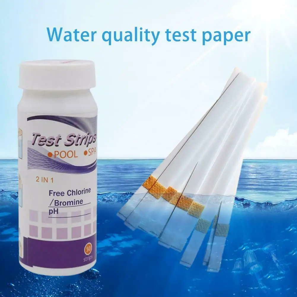 

New Swimming Pool Test Paper Residual Chlorine PH Value Alkalinity Hardness Test Strip SF66