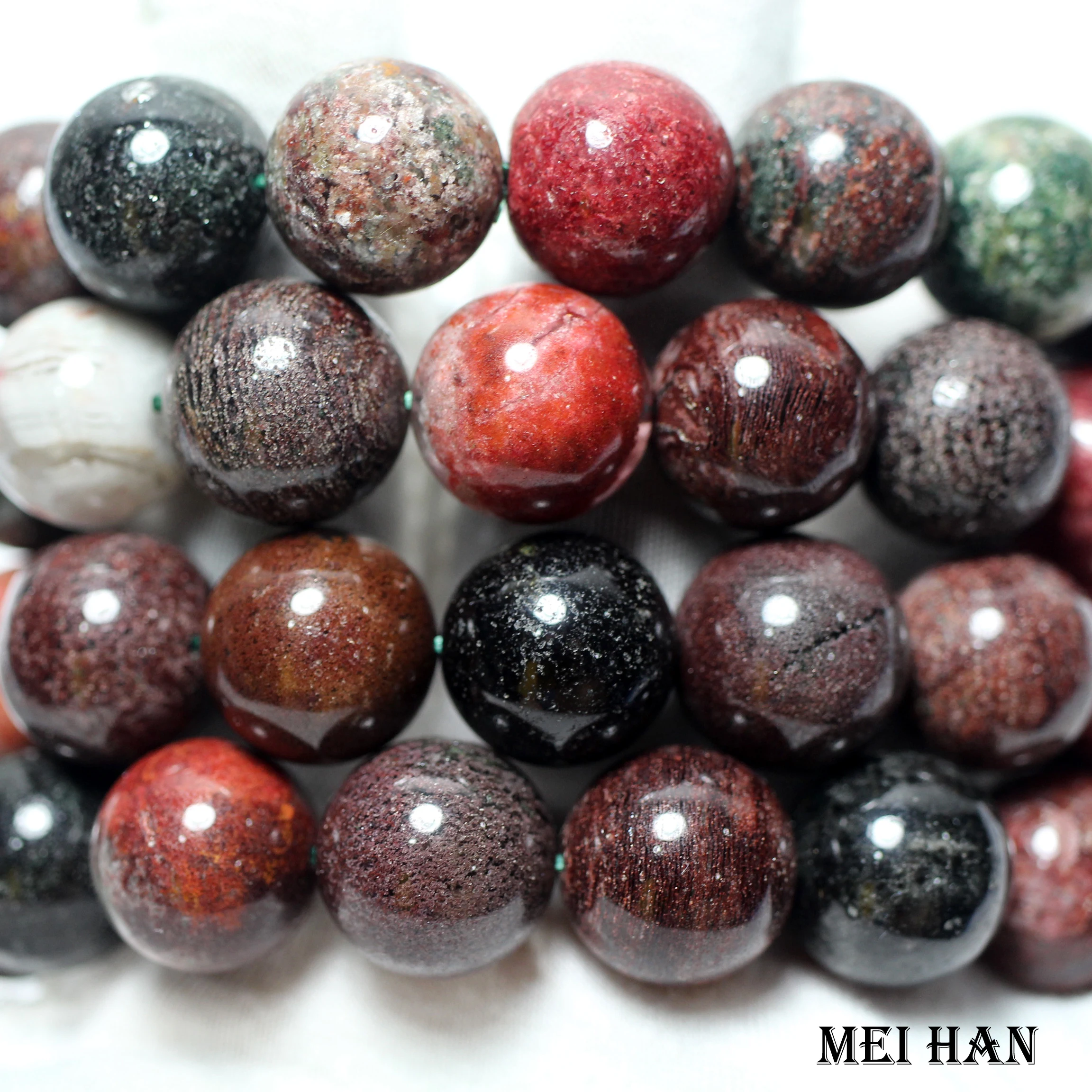

Wholesale(14beads/set/80g) 16-16.8mm genuine Brazil colorful phantom bracelet smooth round crystal for gift or jewelry making