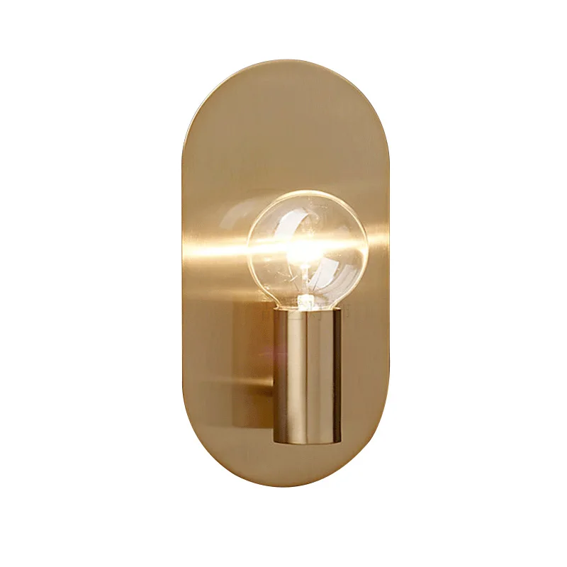 gold wall lamp brass light metal lighting bedside modern decoration house indoor | Освещение
