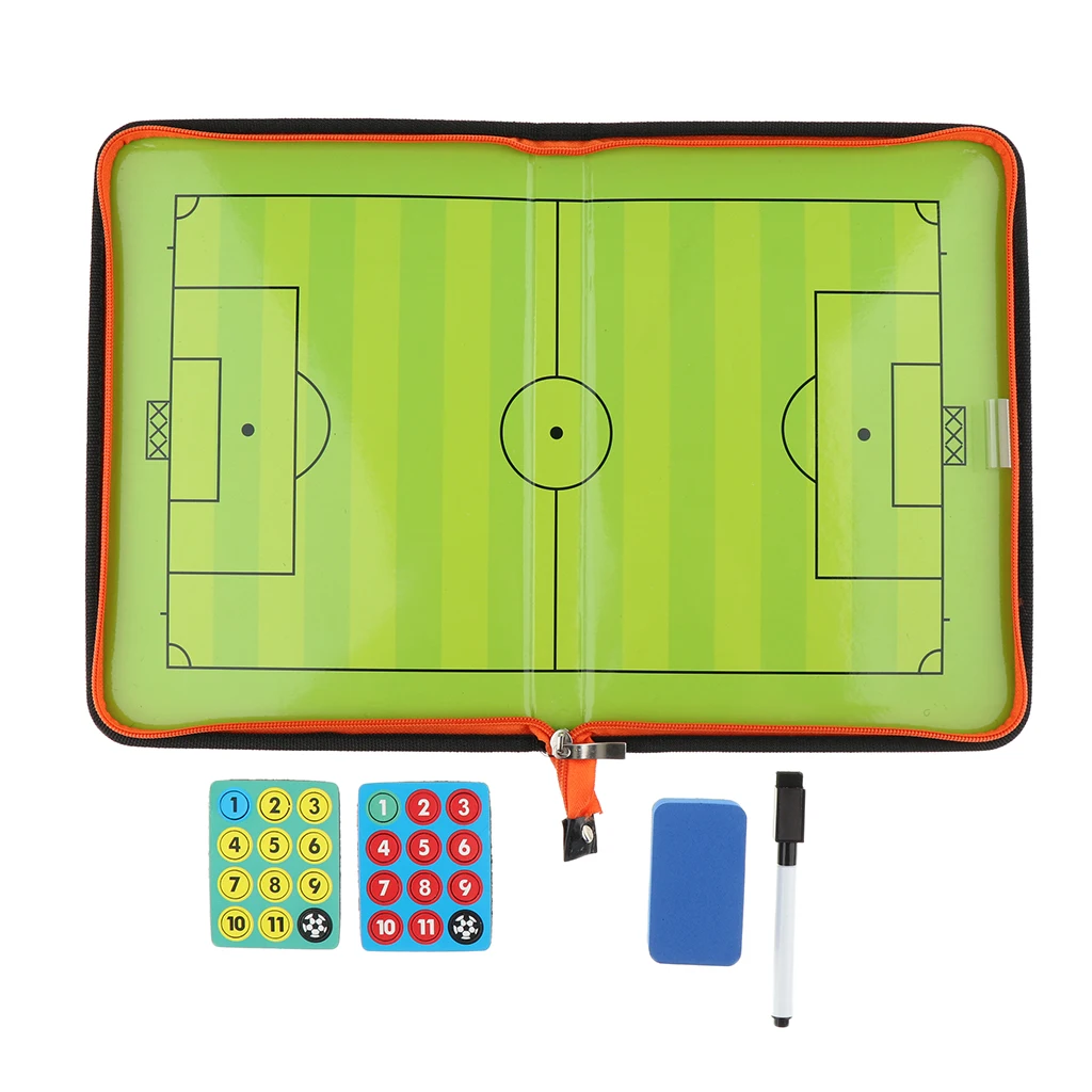 Portable Professional Football Magnetic Tactics Board Soccer Coaching Board with Marker Pen and Eraser 28.2x20cm
