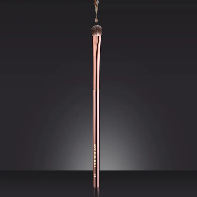 HOURGLASS Full Set Of Makeup Brushes Blush Powder Foundation Contour Eye Shadow Concealer EyeLiner Smudger Metal Handle Brushes 12NoBox