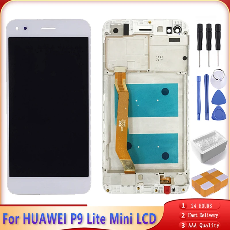 5.0" Display For Huawei P9 Lite Mini LCD SLA-L02 L22 TL00 Touch Screen With Frame Digitizer Assembly Y6 Pro 2017 | Мобильные