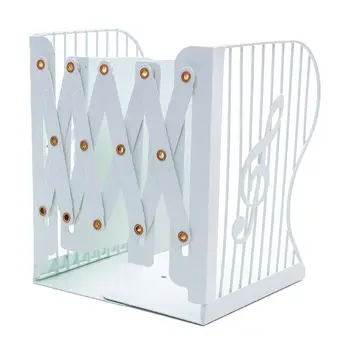 

Note Metal Retractable Bookends Support Stand Holder Shelf Bookrack Organizer XXUC