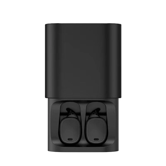 Черный T1 Pro TWS Bluetooth гарнитура с микрофоном беспроводные наушники с сенсорным управлением спортивные наушники с зарядкой 750 мАч - Цвет: Черный