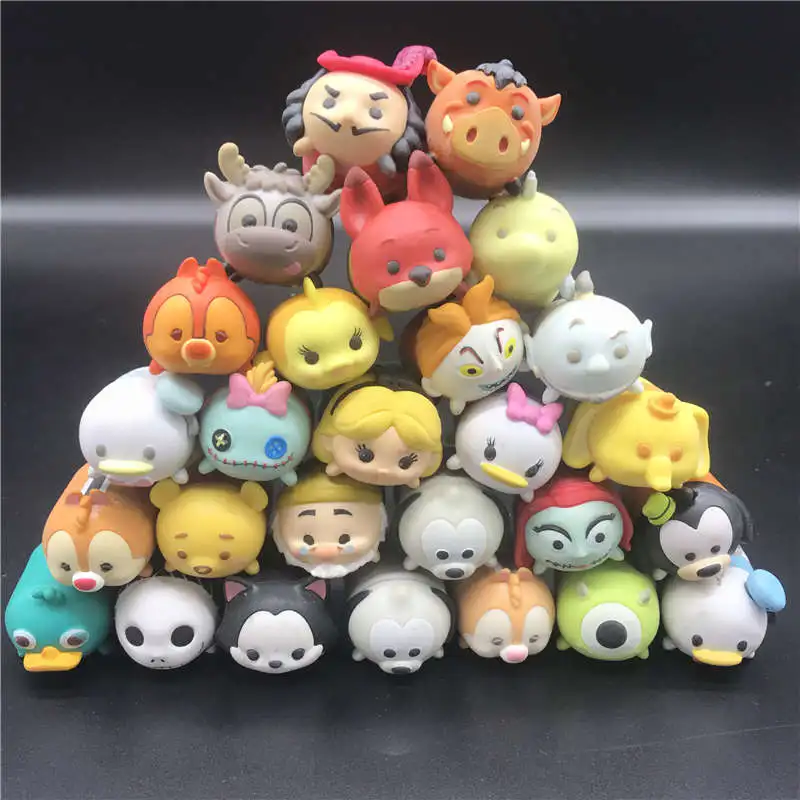 

Anime Toys Lot random Cute Mini Minnie Mickey Mouse Winnie Dumbo Figures PVC Dolls For Chirldren Gifts model toy