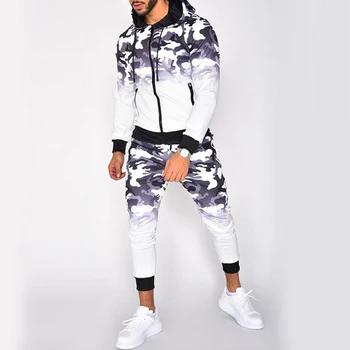 

Laamei Men's Sportswear Casual Spring Tracksuit Men Two Pieces Sets Hoody Jackets Sweatshirt Pants Joggers Track Suit Running