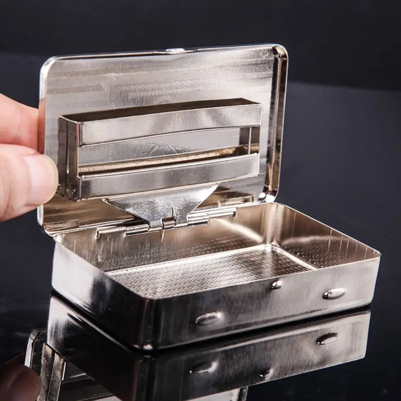 Tanio 2021 nowa, cienka amerykański orzeł metalowa papierośnica pudełka automatyczne papierośnica Case sklep