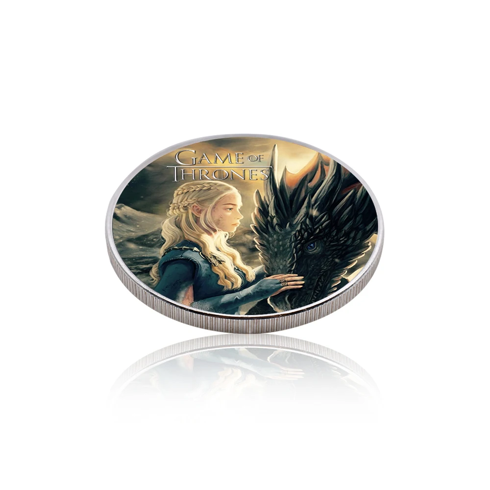 Игра престолов памятные сувениры подарки 999,9 посеребренные металлические монеты художественные украшения коллекции