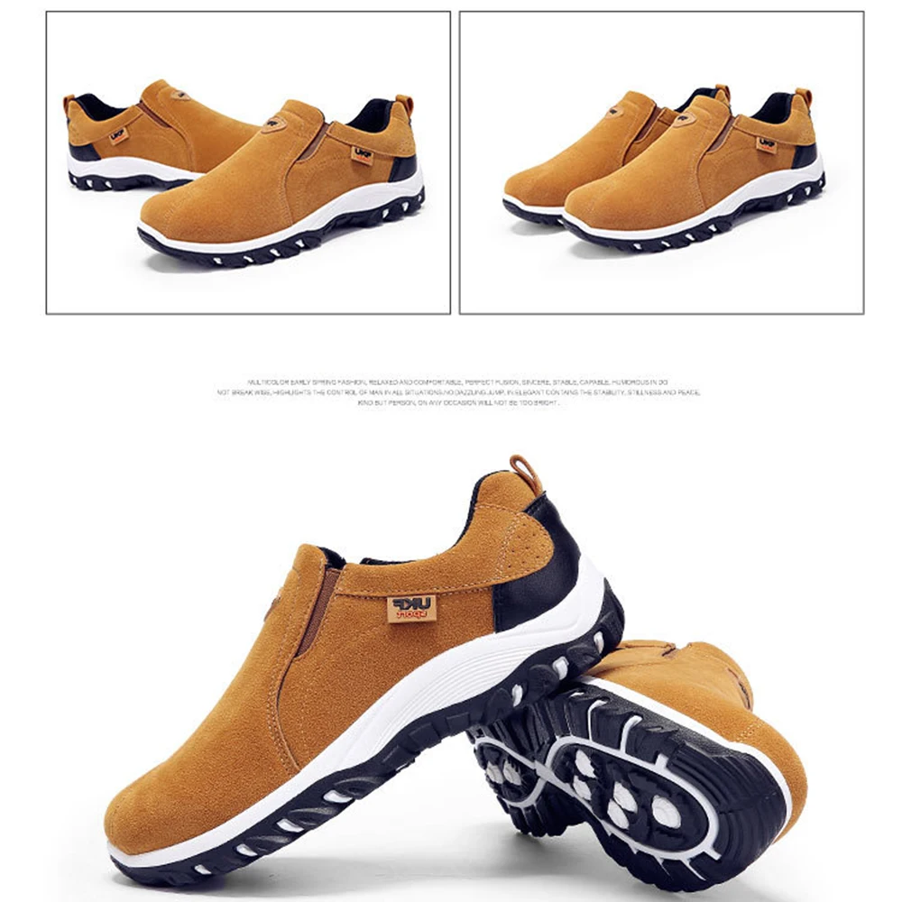 Мужская обувь модные водонепроницаемые походные ботинки уличные кроссовки для нескользящей повседневной мужской обуви желтый, синий, черный 39,40, 41,42, 43,44