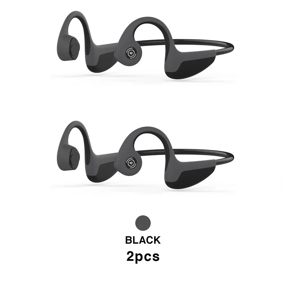 2 шт. S. Wear Z8 Беспроводные наушники с костной проводимостью, спортивные наушники с защитой от пота, Bluetooth 5,0, новые технологии, Прямая поставка - Цвет: Black 2pcs