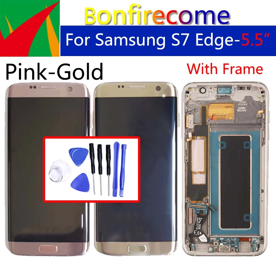 Для Samsung Galaxy S7 Edge экран Super AMOLED 5 &quotS7Edge G935 G935F SM ЖК дисплей сенсорный дигитайзер в