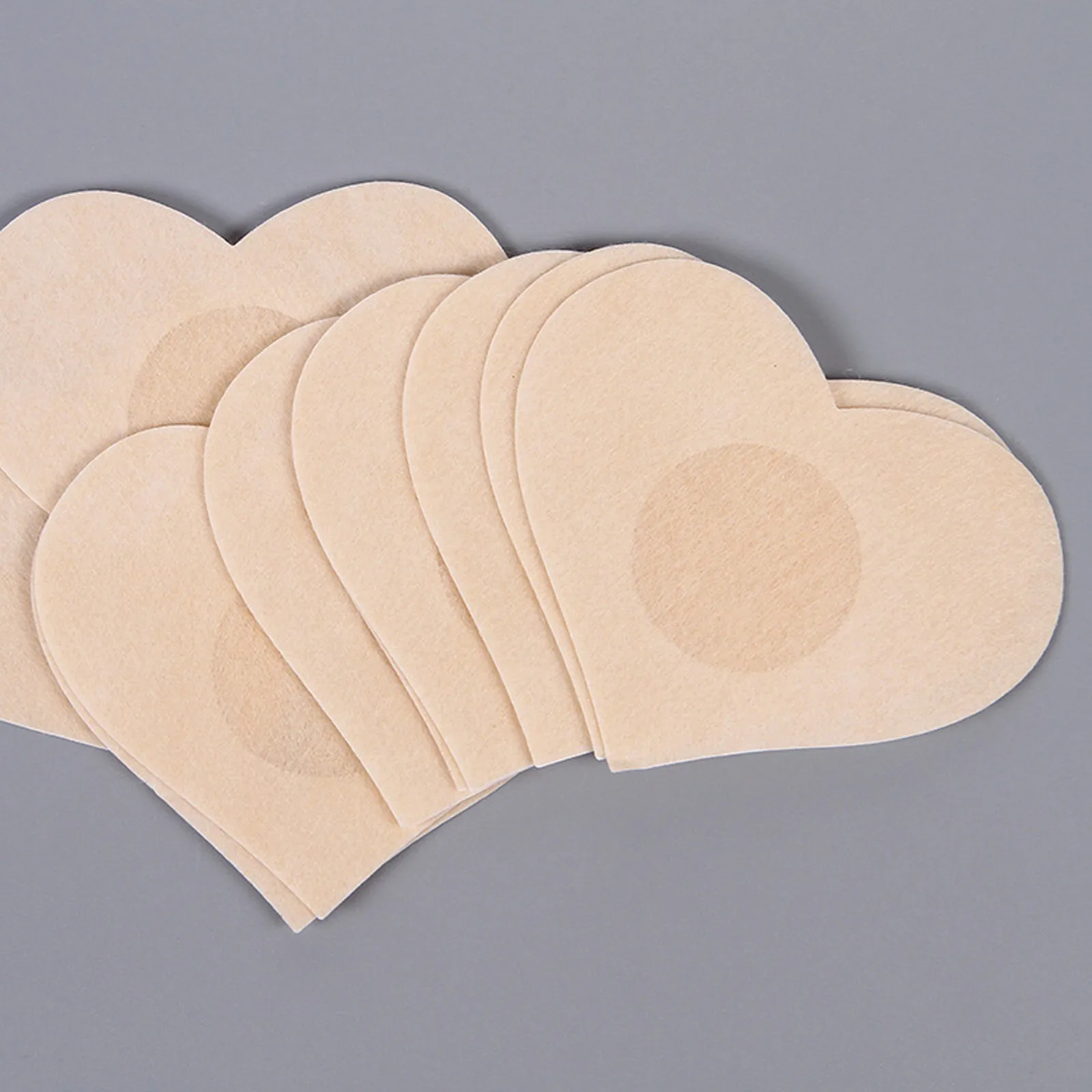 

50pc Heart shaped disposable invisible chest stickers non-woven Self Adhesive Breast Petals Stickers Nipple Cover Bra Swim Pad