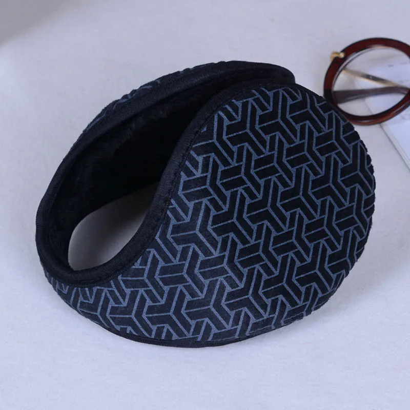 Модные зимние наушники Calymel, теплые кашемировые наушники для ушей, чехол для ушей, сумка для ношения сзади, наушники для мужчин и женщин - Цвет: M02 Black