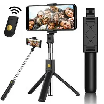 

3 in 1 Wireless Bluetooth Selfie Stick Extendable Handheld Monopod Foldable Mini Tripod With Shutter Remote For mobile phone