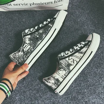 

2019 spring summer new student men's canvas shoes Korean version of the tide casual men's shoes breathable sports shoes CZ-47