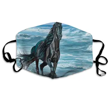 

Stylish Mask Reusable Anti Dust Face Mouth Cover Running Horses Mask Warm Windproof
