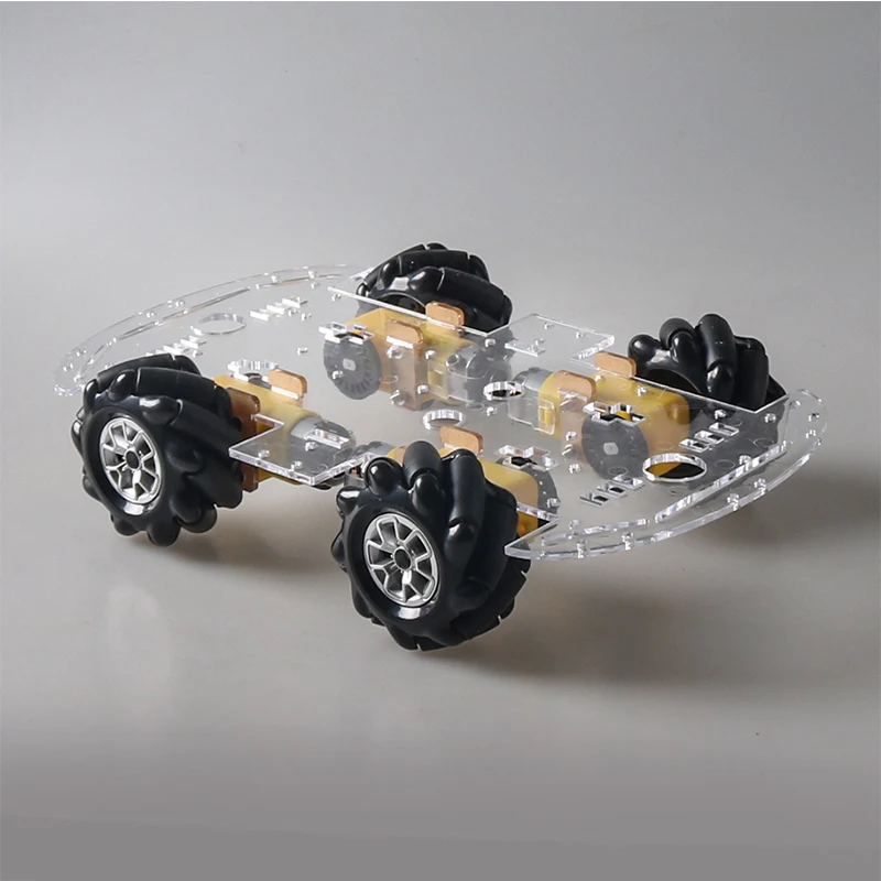 4WD 60mm Mecanum wheel Acrylic Intelligent Robot Car Chassis Kit 4pcs TT Motor DIY Remote Control Smart Accessories | Игрушки и хобби