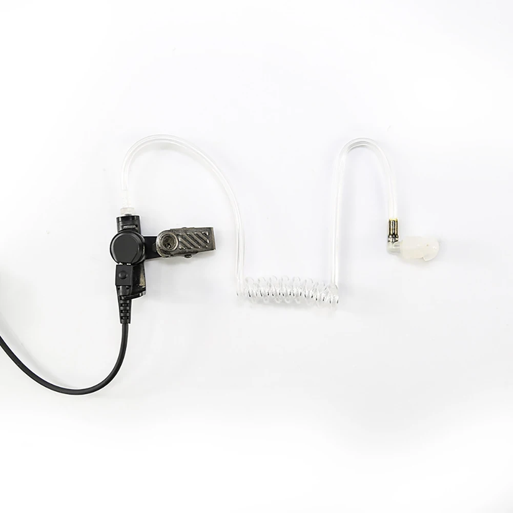 Anti Noise Clip On Intercom Earpiece Acoustic Tube Transparent Walkie Talkie Surveillance Practical For Motorola XPR6500