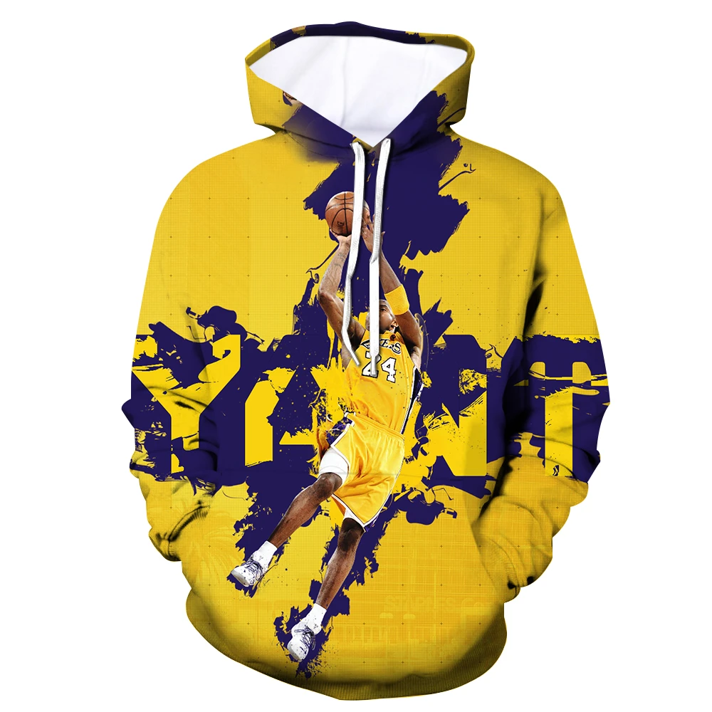 new Fashion Brand clothing hoodies Outerwear All-Star players Kobe Bryant 3d print Sweatshirt casual hip hop streetwear