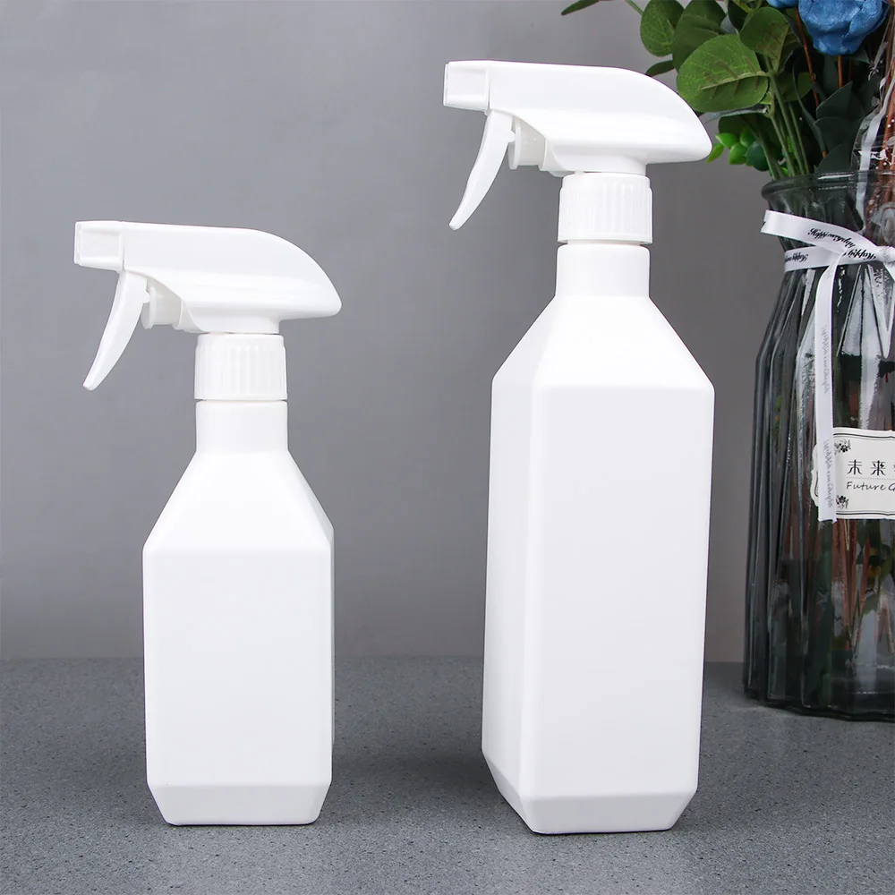 

300/500ml Large-Capacity Spray Bottles White Plastic Portable Trigger Spray Pump Household Gardening Watering Spray Bottles