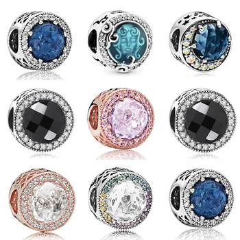 

Cat's eye trinket crystal charms fit original pandora bracelet bangle diy necklace accessories bead jewelry making for women
