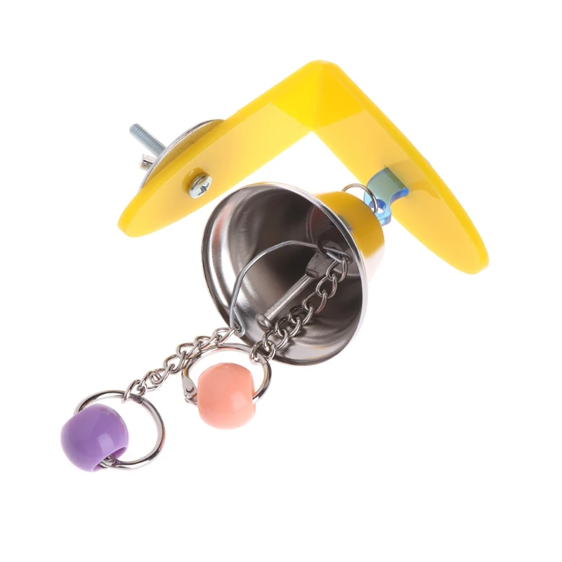 Parrot Toy Parrot Bell Toys Birds Chewing Hanging Cage Bite Accessories Parakeet Beads Play
