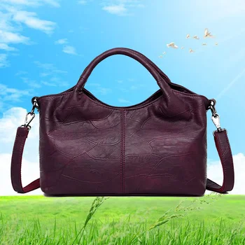 

Bag Women Bag 2020 New Fashion Middle-aged Women's Mommy Bag Large Capacity Messenger Bag Soft Leather Shoulder Messenger Bag
