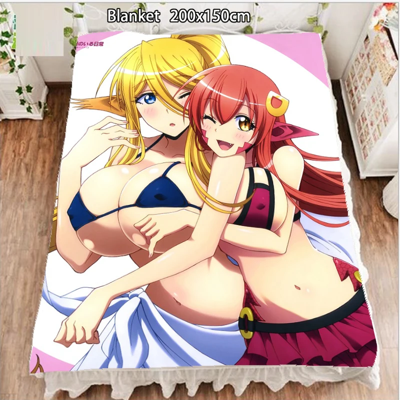 Anime Fleece Blanket Monster Musume No Iru Nichijou Mila Girl Carpet  200x150cm Blankets And Bedspreads For Beds - Blanket - AliExpress