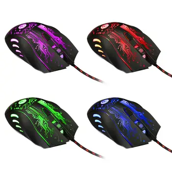 

3200 DPI Computer PC Gamer Mice 6 Buttons USB Wired Optical Gaming Mouse LED Light Backlight Esports Laptop Games Mouse for PUBG