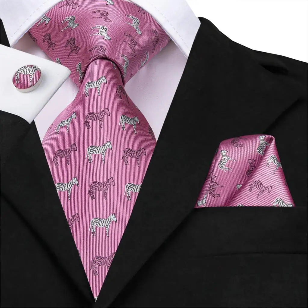 Hi-Tie, зеленый принт, шелк, мужской галстук на шею, розовые галстуки для мужчин, деловые, Роскошные, свадебные, вечерние галстуки, Gravatas