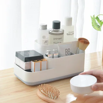 

Makeup Organizer Bathroom Storage Box Toothbrush Shelf Drainage Shelf Organiser Office Desktop Jewelry Sundries Storage Box