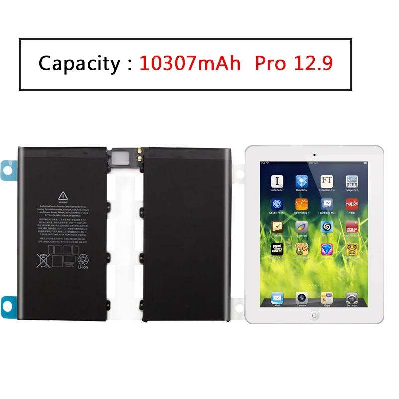 10307 мАч планшет батарея для IPAD Pro 12,9 ''литий-ионная Замена Батарея для IPAD Pro 12,9 A1584 A1652 A1577 аккумулятор с инструментами
