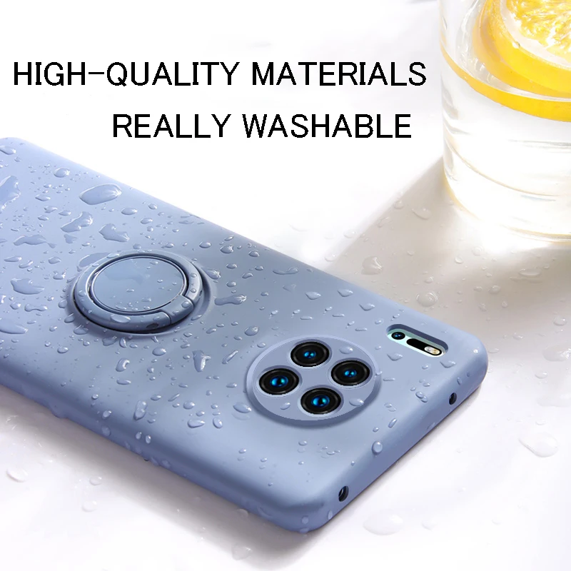 Premium Soft Silicone Shockproof Case with Ring Holder - Luxury Protective Cover