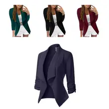 

Pretty Women Blazer No Button 4 Colors Multifunctional Lady Blazer Suits Coat Lady Blazer