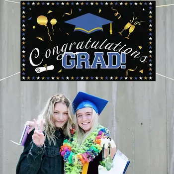 

Colorful Graduation Backdrop Printing Colorful Graduates Party Backdrop Photograph Fabric for Student Graduates Backdrop Decor