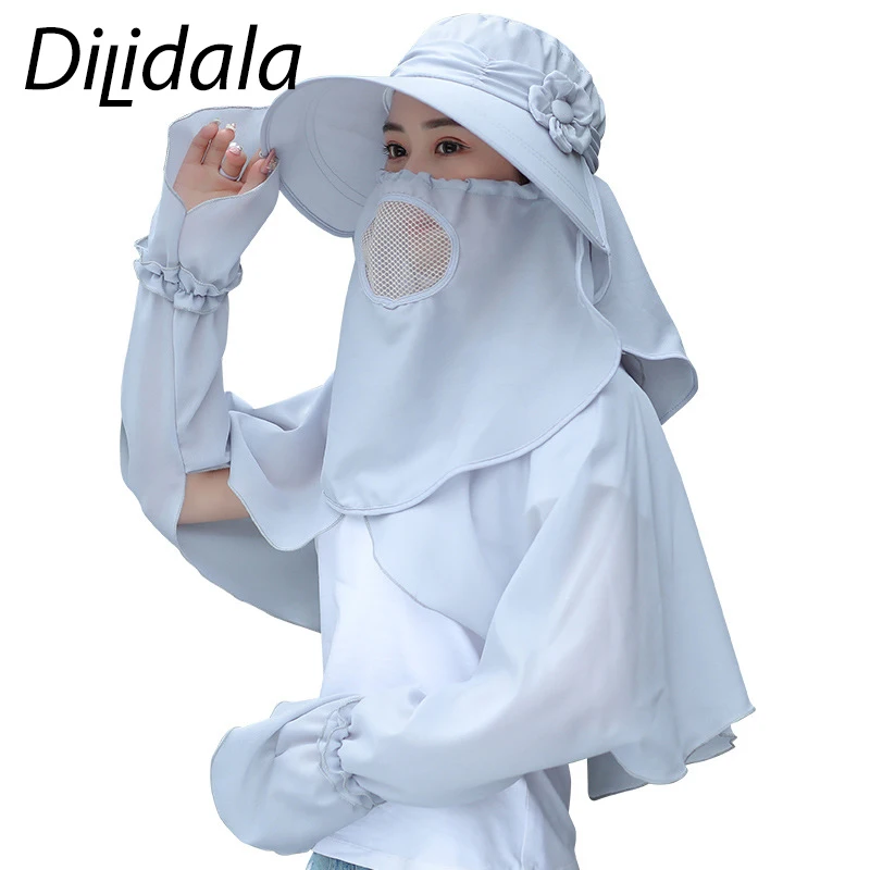 Dilidala солнцезащитные шляпы для женщин, многофункциональная Солнцезащитная шляпа с большим крылом для лица, Солнцезащитная шляпа с защитой от ультрафиолета, летняя верхняя одежда с козырьком, новинка