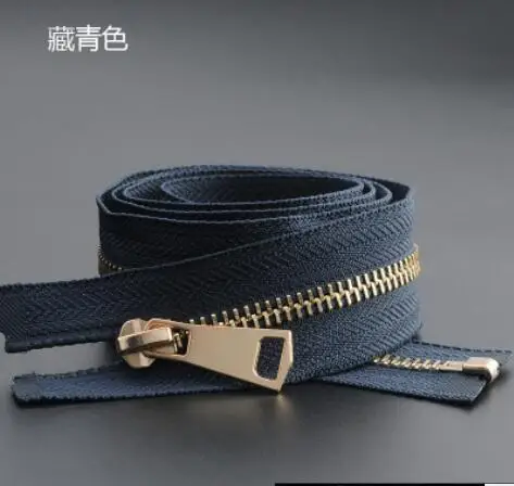 navy blue 1 шт. Lightgold Open-end металлическая молния для шитья куртки молнии для пальто Cremalleras пуховое пальто молнии DIY аксессуары для одежды A3-6 - Цвет: navy blue