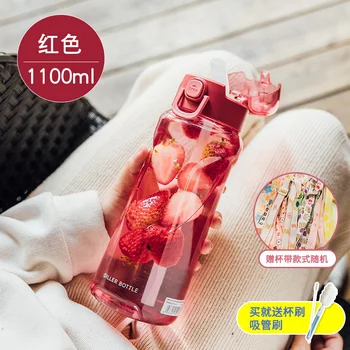 

Transparent Simple Water Bottle Kawaii Cute Stylish Small Portable Water Bottle Ecofriendly Outdoor Frasco Drinkware AB50WB