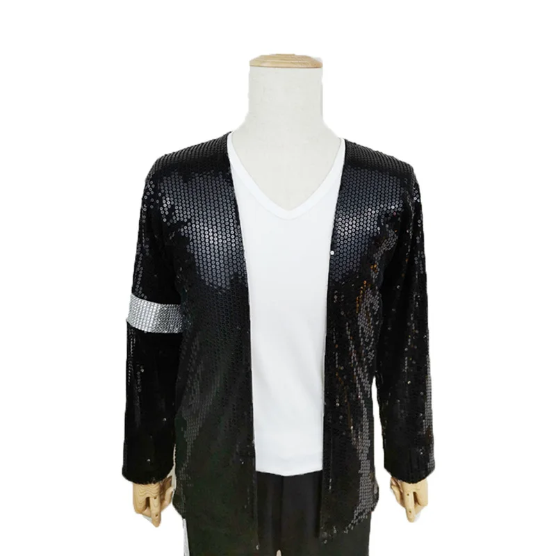 Rare Super MJ Michael Jackson Costume Billie Jean Armband Sequin Jacket  gift glove - AliExpress