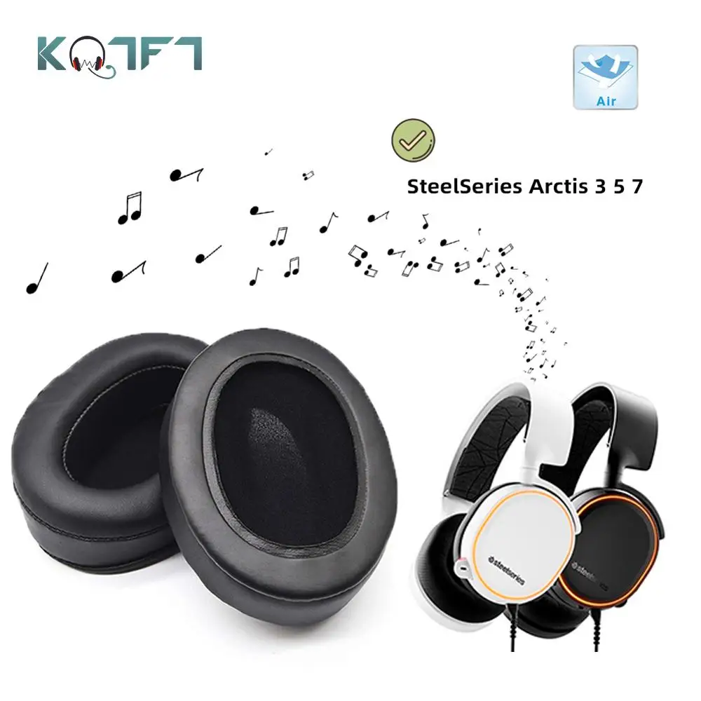 KQTFT Replacement EarPads for SteelSeries Arctis 3 5 7 Headset Ear Pads Earmuff Cover Cushion Cups