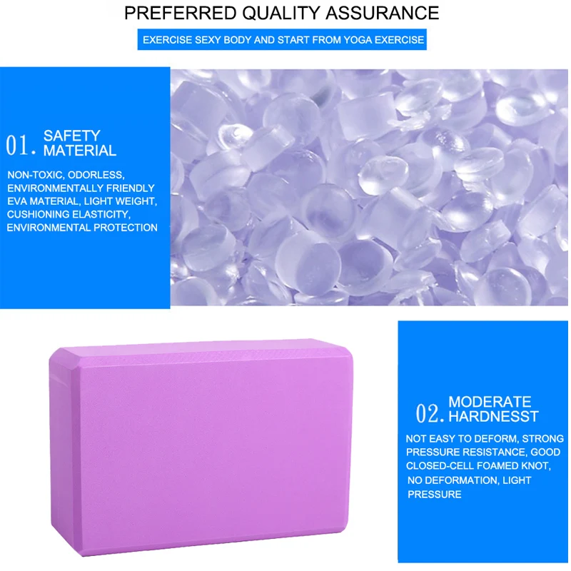 1Pcs EVA Yoga Block Foam Foaming Block Brick Exercises Fitness Tool Workout Stretching Aid Body Shaping Health Training