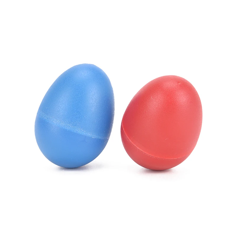 Musical Percussion Instruments 2Pcs Colourful Plastic Sound Eggs Shaker Maracas 2 Colors