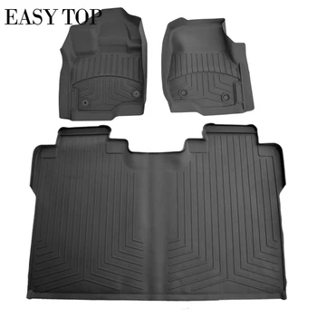 

Black Double Row TPE Floor Mat For 2015-2020 F150 Crew Cab