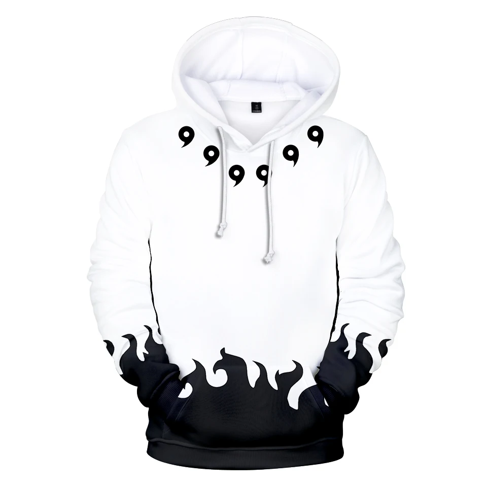 Наруто 3D печать Толстовка Мужская/Женская мода осень Повседневная теплая популярная Аниме Наруто мужская черно-белая толстовка с капюшоном