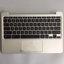 Серебристый Упор для рук с клавиатурой и Touc hp ad для hp Chromebook 11 G3 G4, верхний чехол для ноутбука, верхняя крышка 788639-001 783090-001, новинка, протестировано