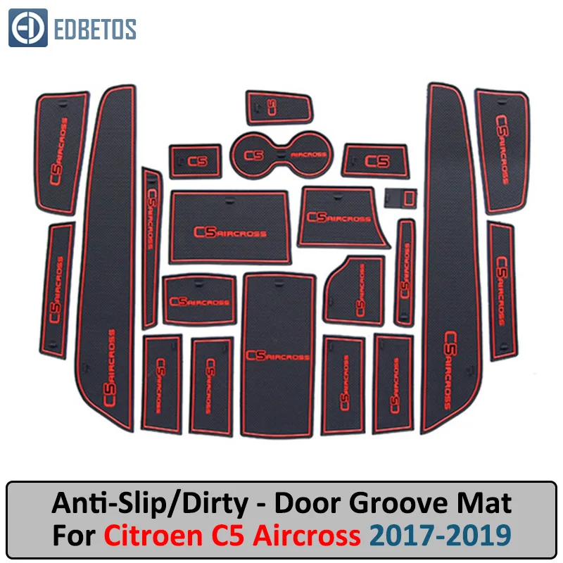 

Anti-Slip Gate Slot Mats Rubber Cup Mat for Citroen C5 Aircross 2017 2018 2019 C5-Aircross